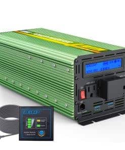 Inversor de corriente EDECOA de 3000 vatios DC 12V a AC