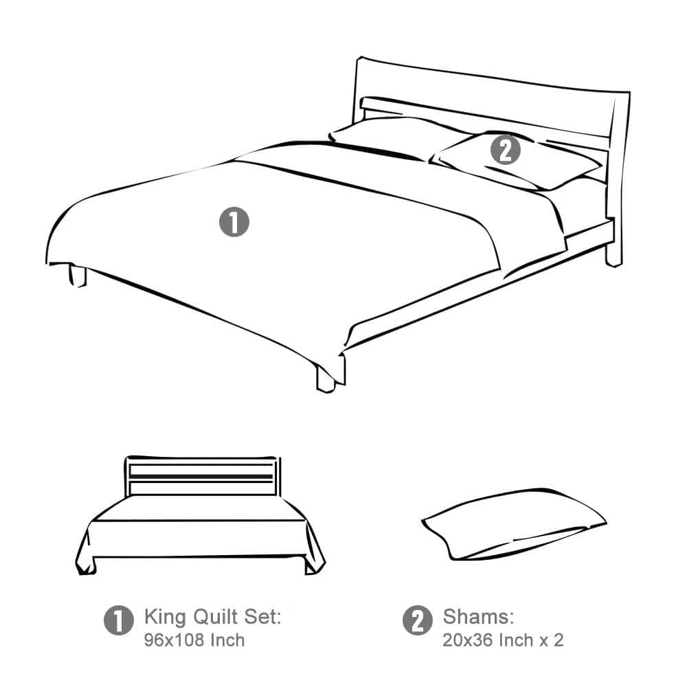 Juegos de Edredón Travan de 3 Piezas para Cama King Size, - Imagen 8