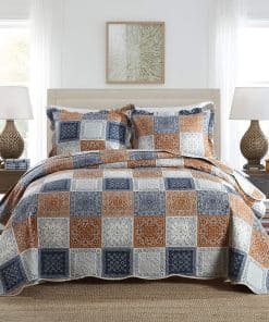 Juego de Colchas Travan de 3 Piezas con Fundas de Almohada,