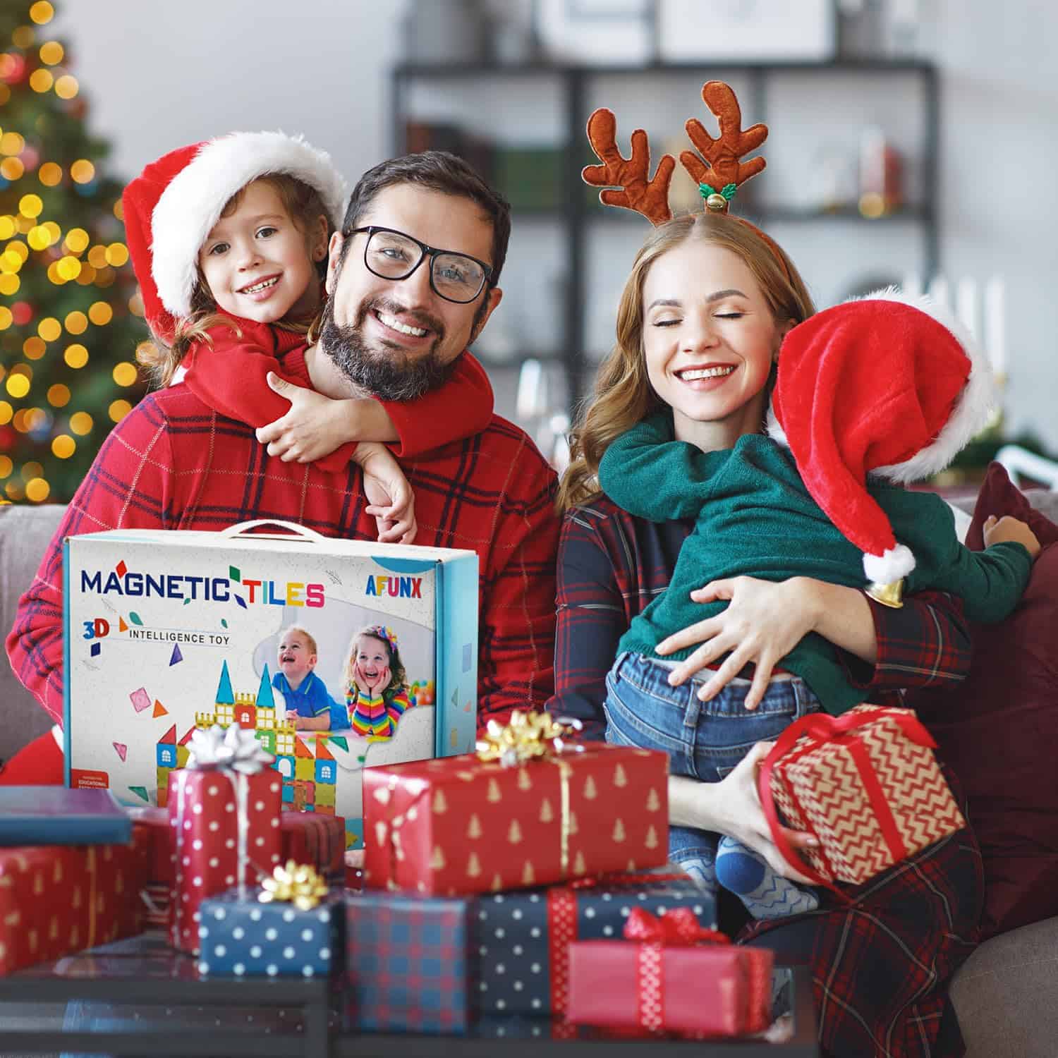 AFUNX Magnetic Tiles, 102 PCS Bloques Magnéticos de - Imagen 6