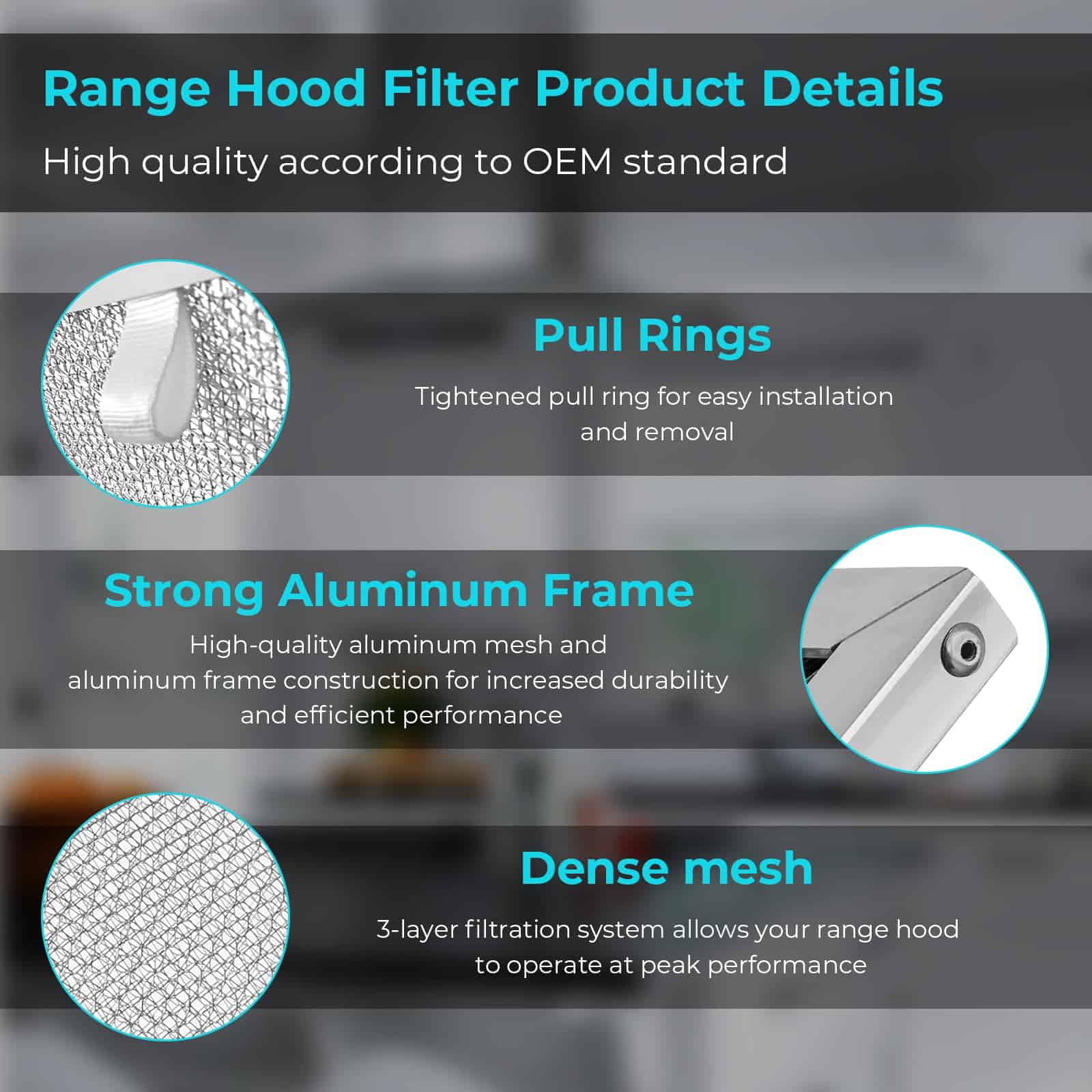 Filtro de grasa para campana extractora 99010316 de - Imagen 5