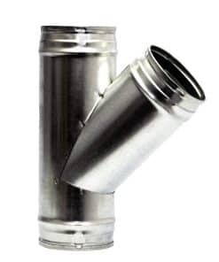 Conector de conducto de 45 grados de 4 pulgadas 3 vías para