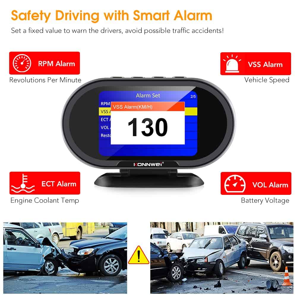 KONNWEI KW206 Medidor Digital OBD2 para Automóvil Todo en - Imagen 6