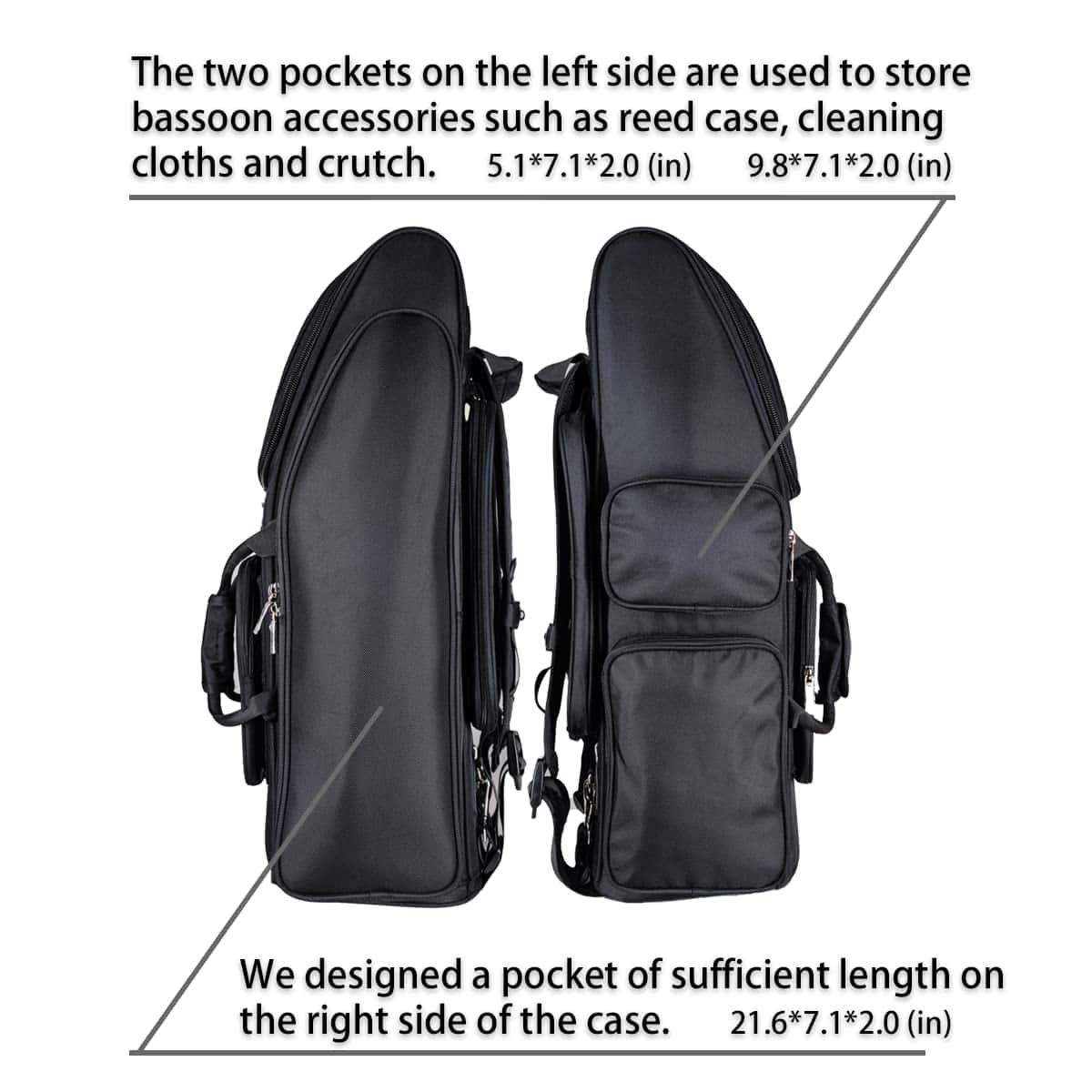 Estuche para fagot Reed123 gigbag?Estable y Portátil? Puede - Imagen 5