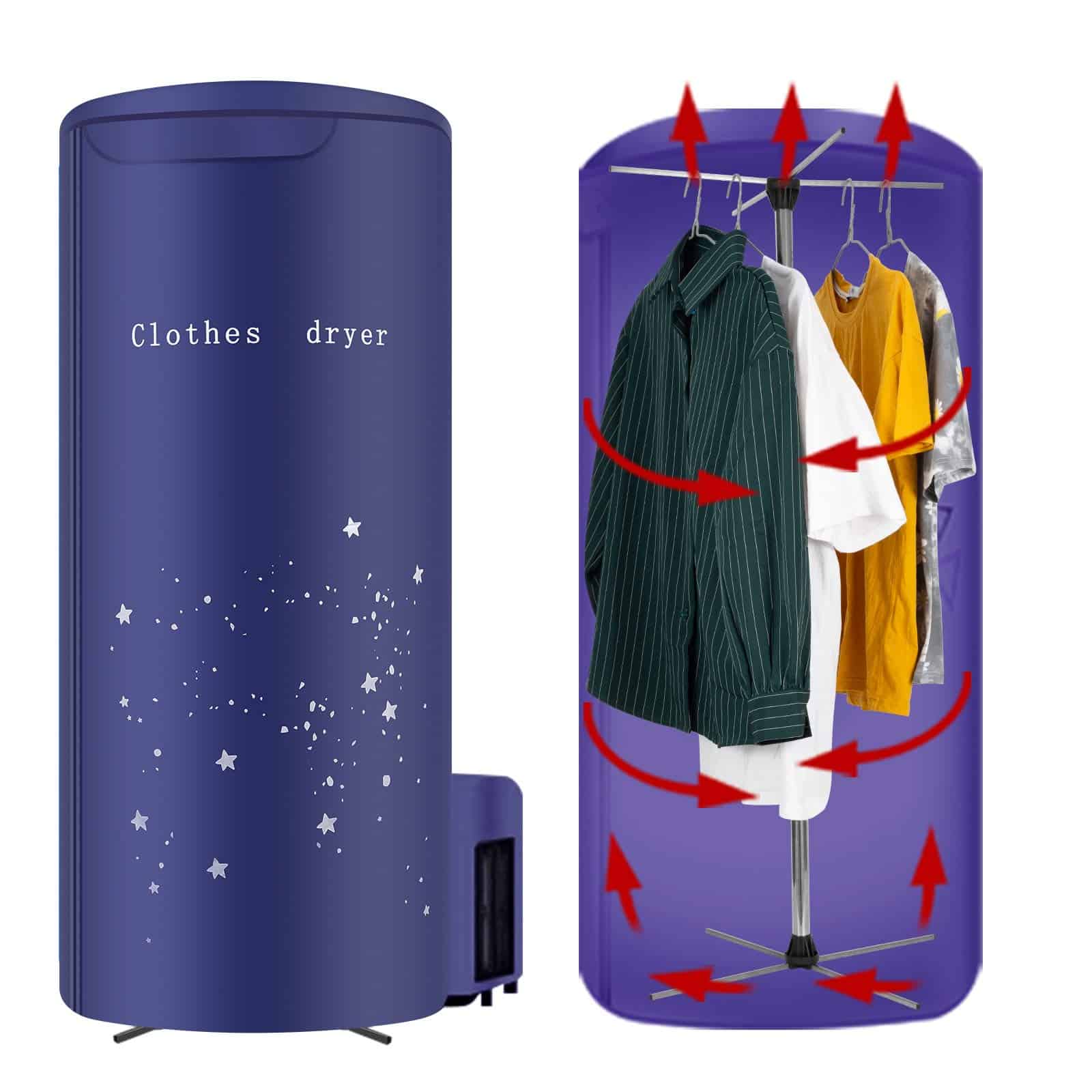 Secadora de Ropa Portátil Mini de Viaje 900W, Secadora
