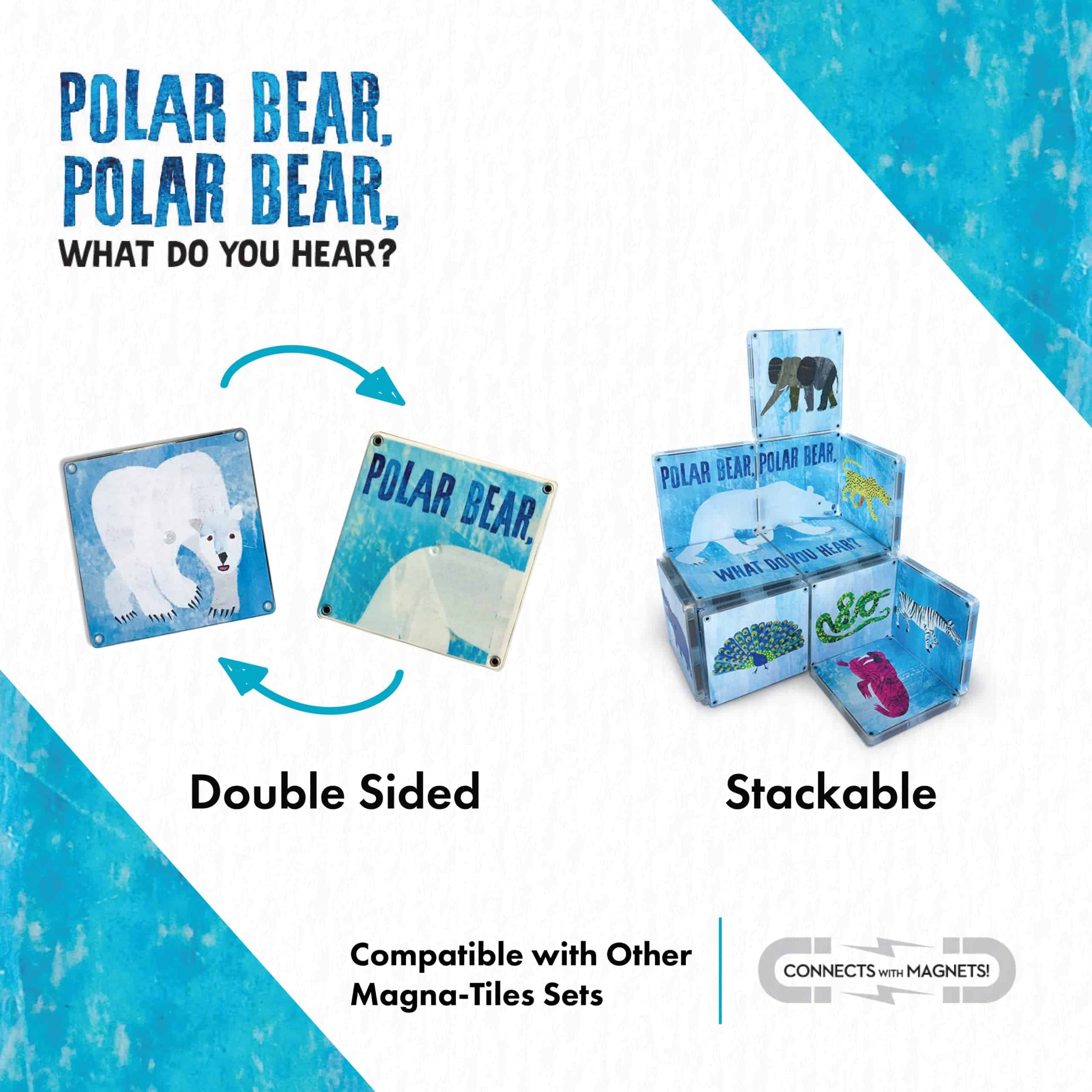 Set de Magna-Tiles Polar Bear de CreateOn, Polar Bear, What - Imagen 4