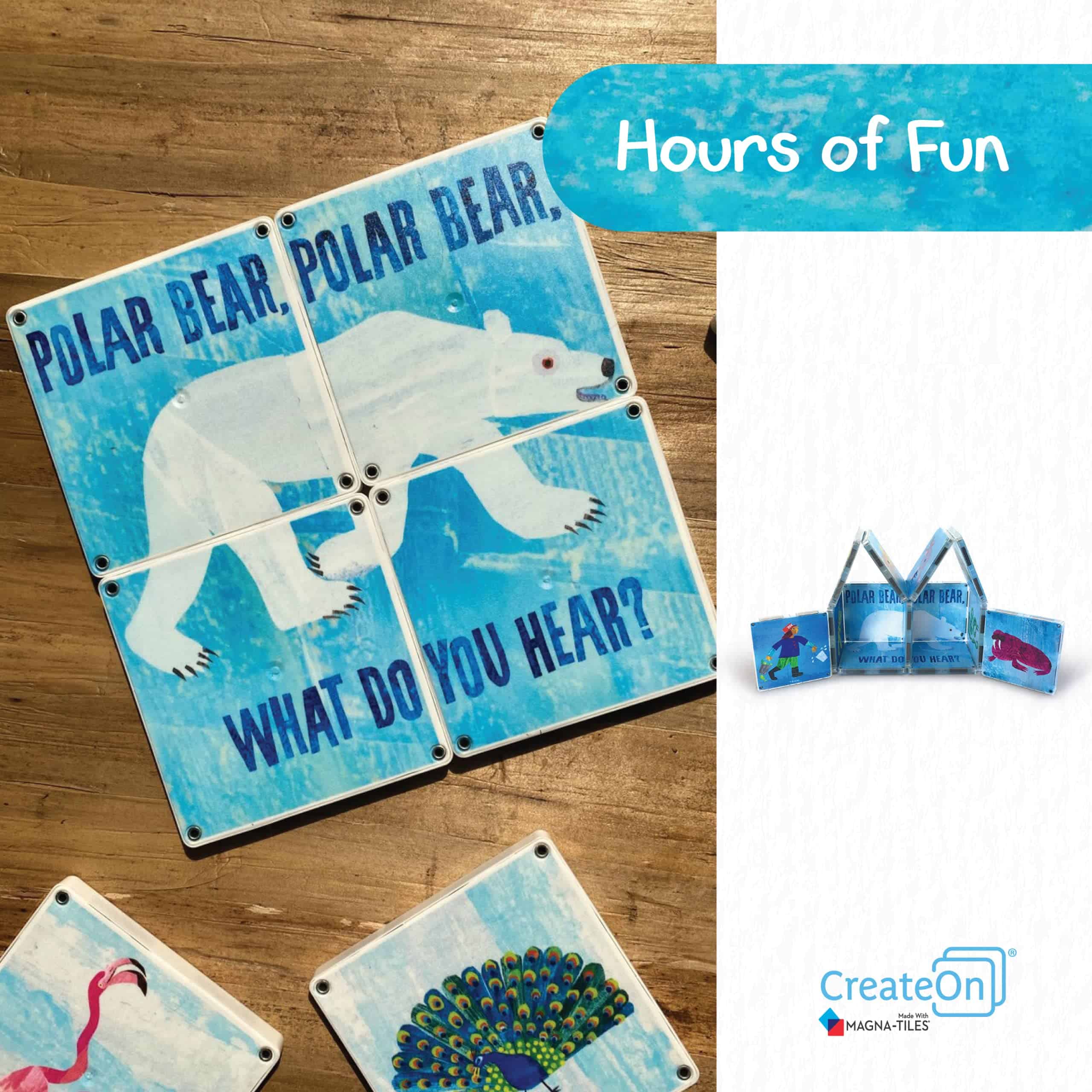 Set de Magna-Tiles Polar Bear de CreateOn, Polar Bear, What - Imagen 6