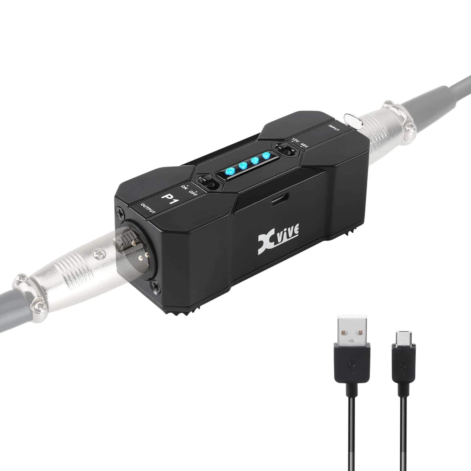 Fuente de Alimentación Phantom 48V/12V Xvive P1, Hasta 40