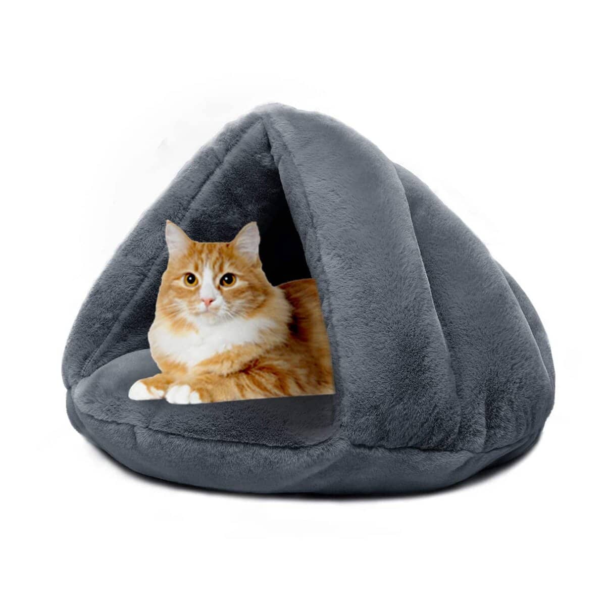Cueva Tienda de Cama de Gato Acogedora de Felpa