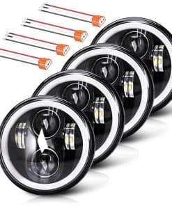 UNI-SHINE 4pcs 5 3/4" 5.75 Faros LED con Luz Alta y Baja