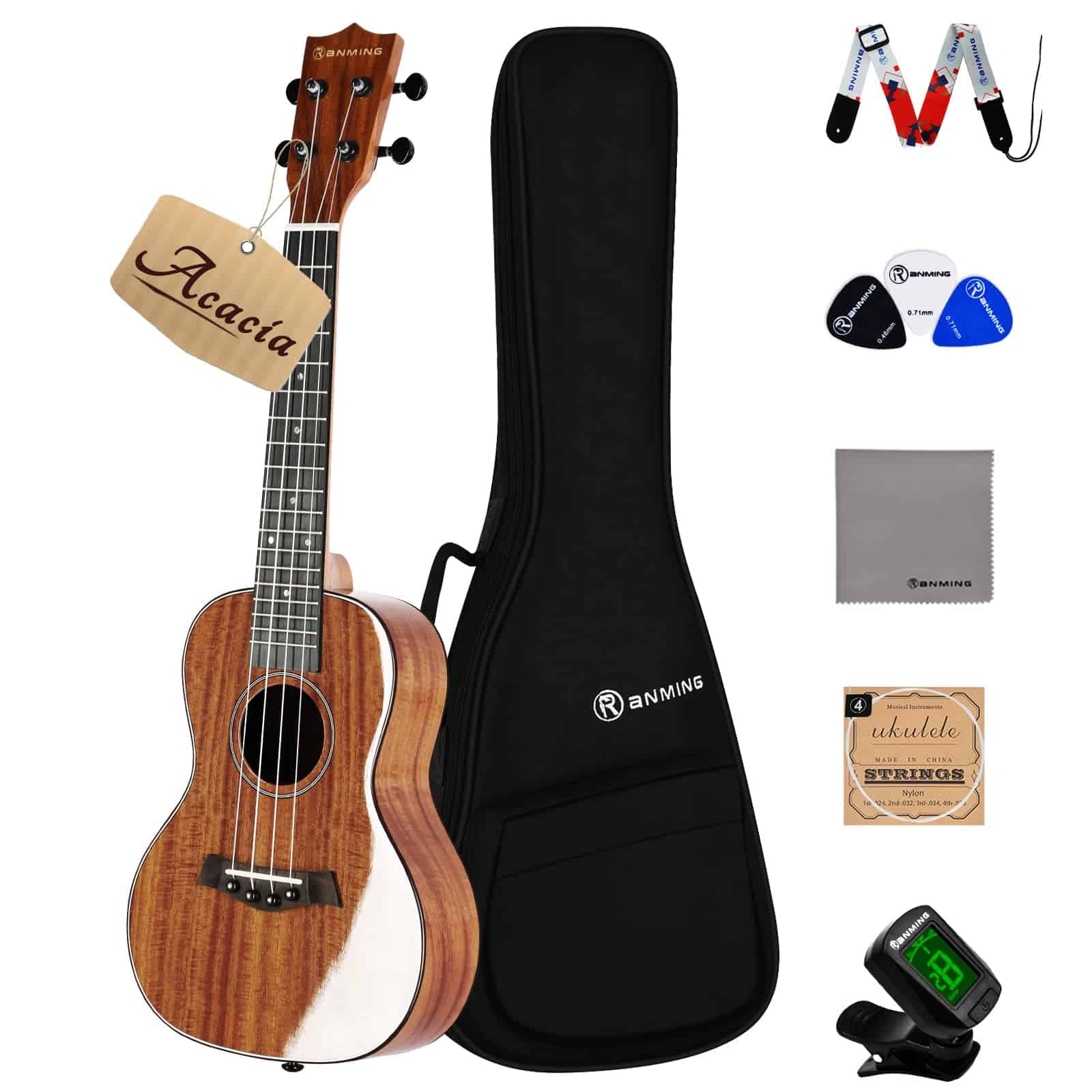 Kit de Ukelele de Concierto Acacia de 23 pulgadas Ukelele