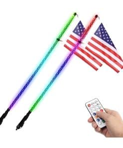 Luces de látigo LED de color de ensueño, señal de giro y