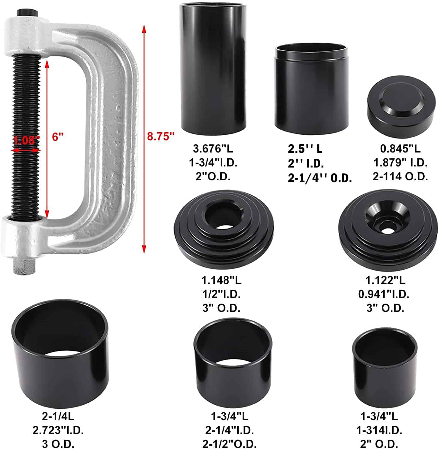 Kit de Prensa de Rótulas Pesadas KUNTEC 10Pcs, Juego de - Imagen 4