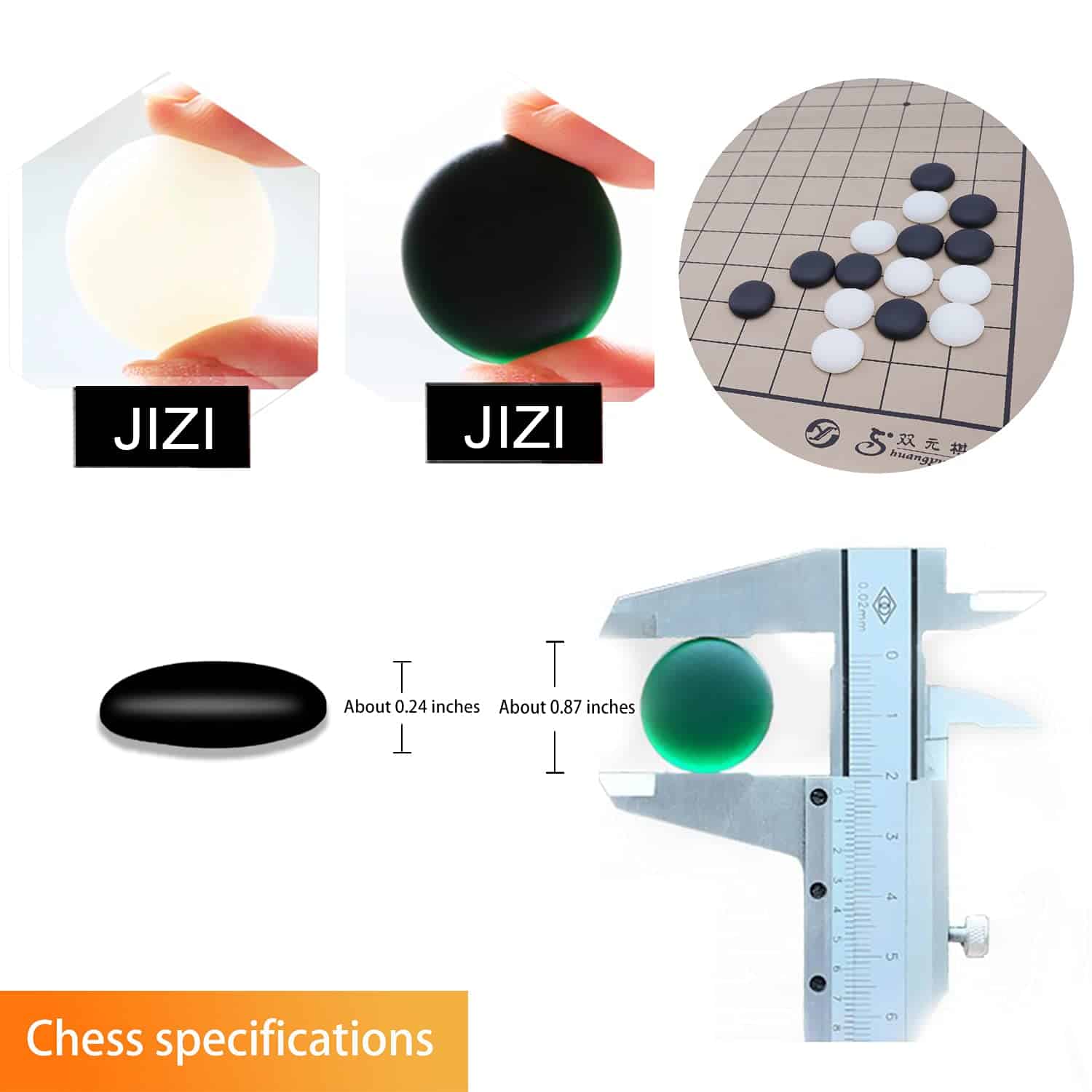 Juego Portátil SongYun JIZI de Go Glaseado Reversible 19x19 - Imagen 5