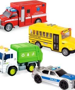 Set de 4 Autos de Juguete de 7" de Largo de JOYIN, Coches