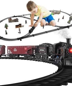 Set de Tren Eléctrico de Metal para Niños y Niñas, con