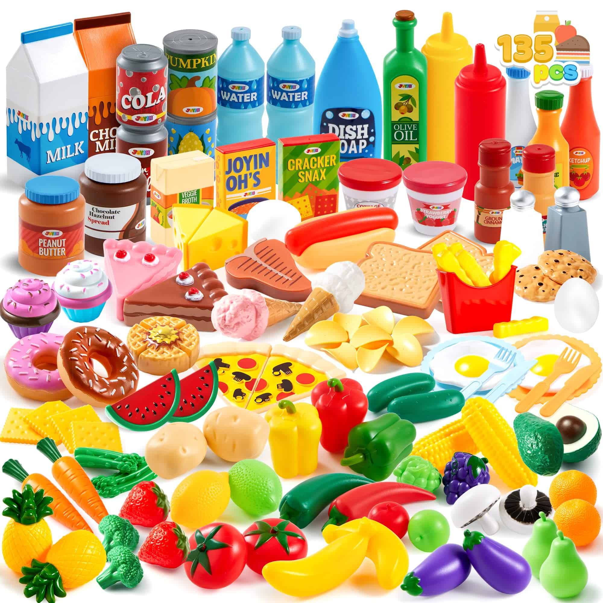 Set de Alimentos de Juego para Niños JOYIN de 135 Piezas,