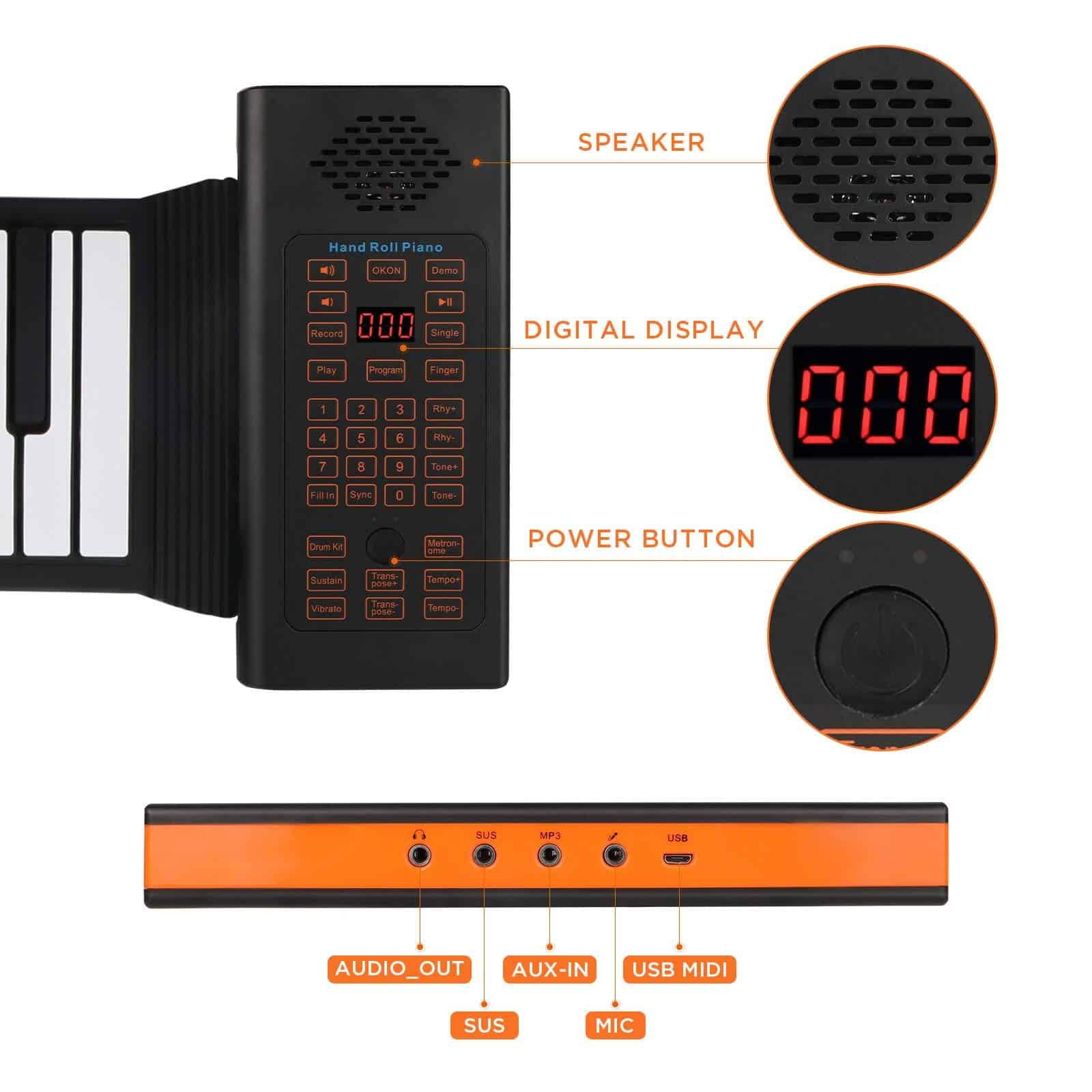 Piano Electrónico Portátil Hami 88 Teclas, PT88 Flexible y - Imagen 5