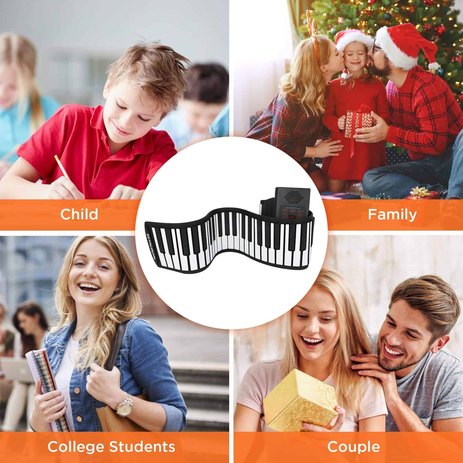 Piano Electrónico Portátil Hami 88 Teclas, PT88 Flexible y - Imagen 7