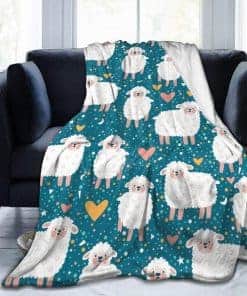 Manta de Chenilla de Lana de Oveja Linda Abucaky Ultra