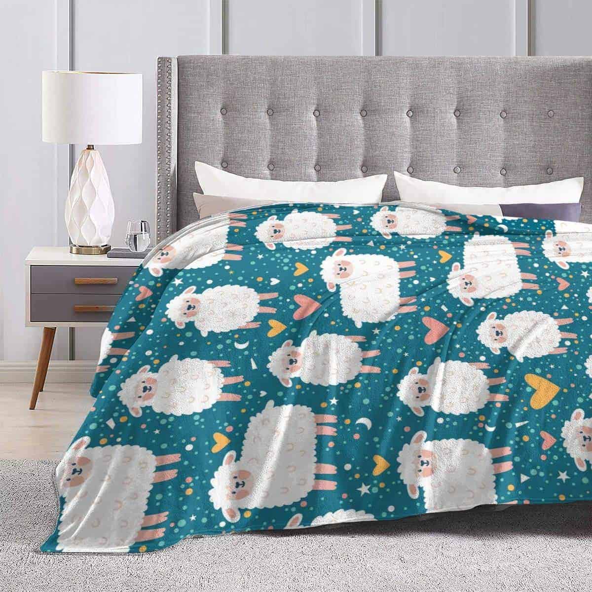 Manta de Chenilla de Lana de Oveja Linda Abucaky Ultra - Imagen 5