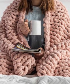 Manta de Punto Grueso - 50"x60" 3.7 lbs.- Manta de Chenilla