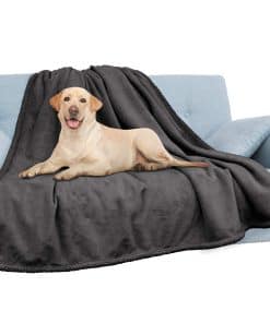 Manta Impermeable PAVILIA para Sofá, Cama | Manta -Gris Oscu