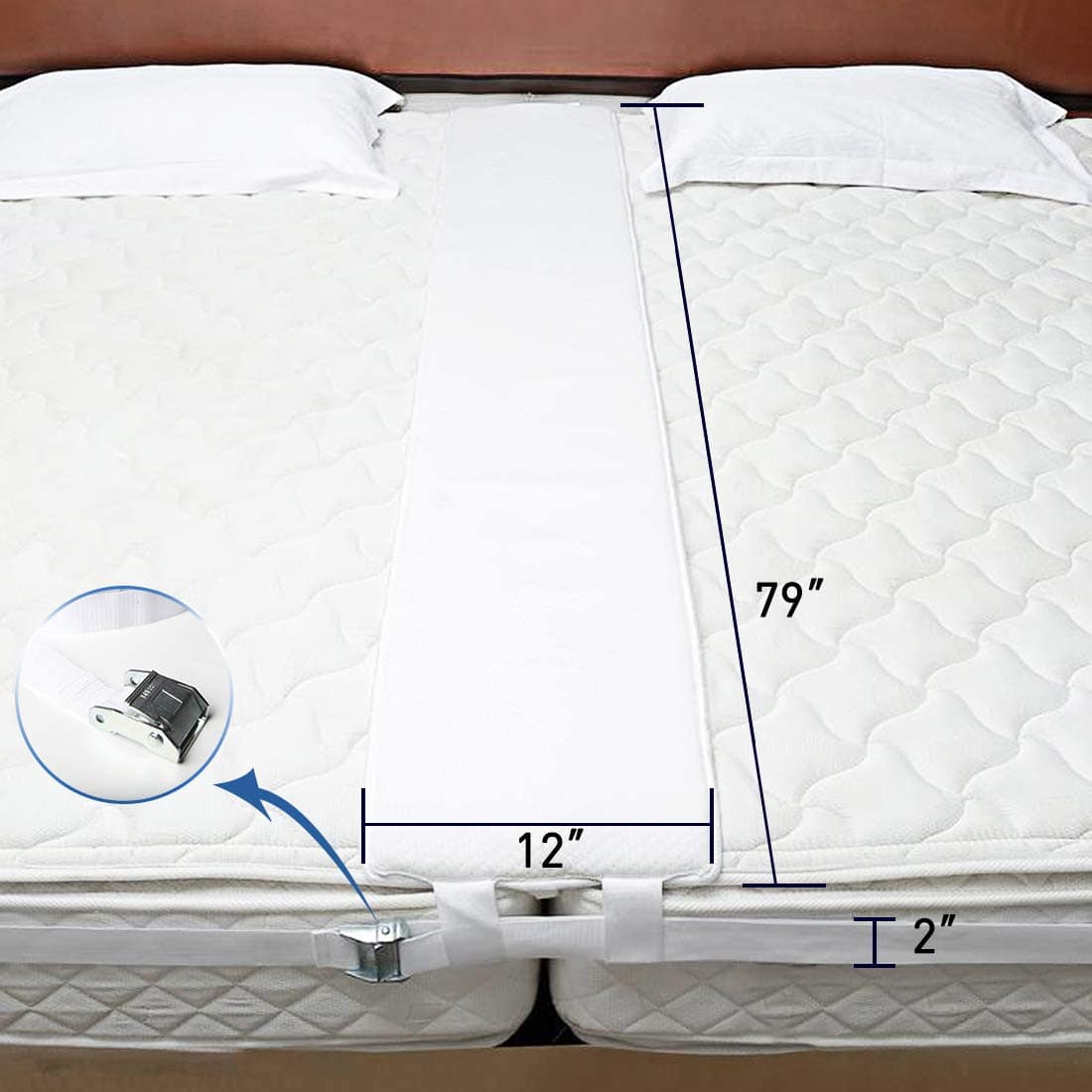 HITOMEN Puente de Cama, Convertidor de Cama Twin a King, - Imagen 3