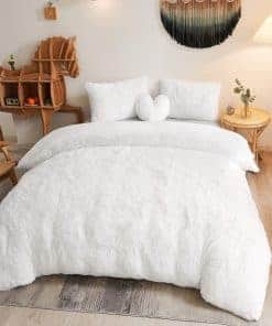 Juego de funda nórdica de lujo MEGO Shaggy Plush, suave