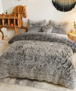Juego de Funda de Edredón MEGO Luxury Shaggy Faux Fur,
