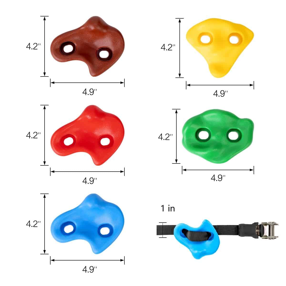 18 Agarraderas para Escalar Árboles Ninja y 6 Correas - Imagen 4