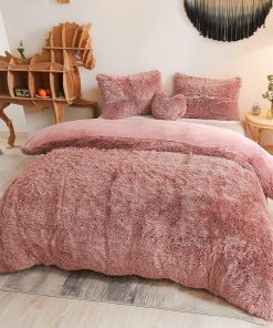 MEGO Juego de Funda de Edredón de Piel Sintética de Lujo,