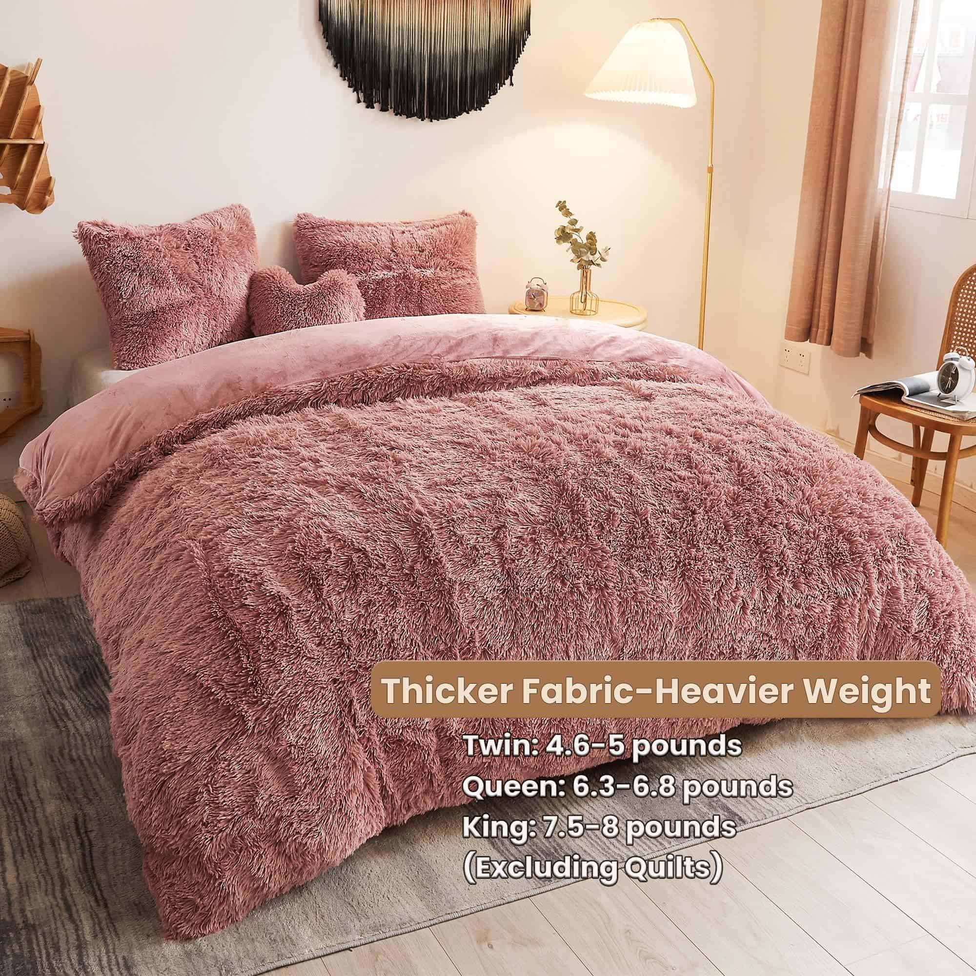 MEGO Juego de Funda de Edredón de Piel Sintética de Lujo, - Imagen 4