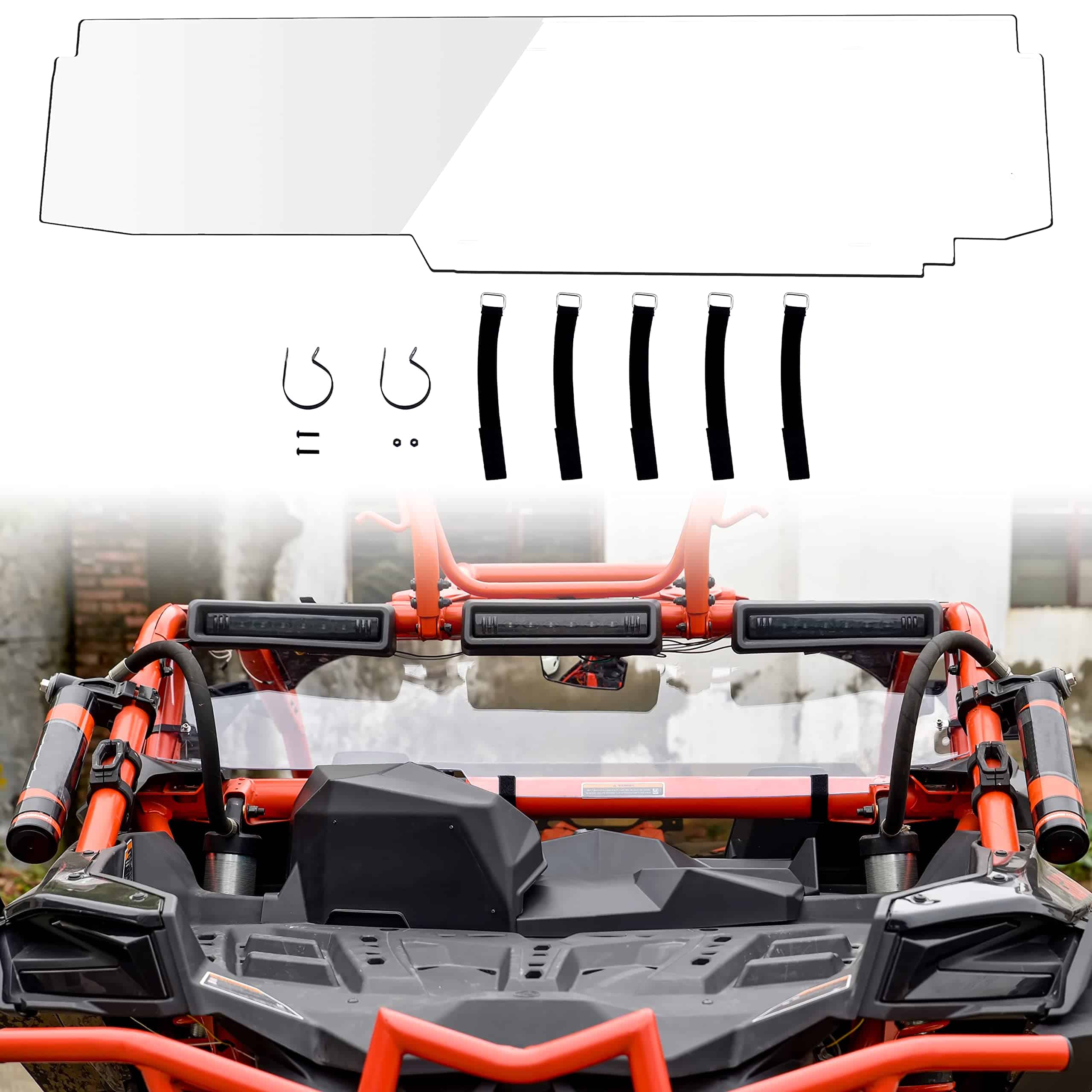 Kit de vidrio trasero SAUTVS para Maverick X3, Panel