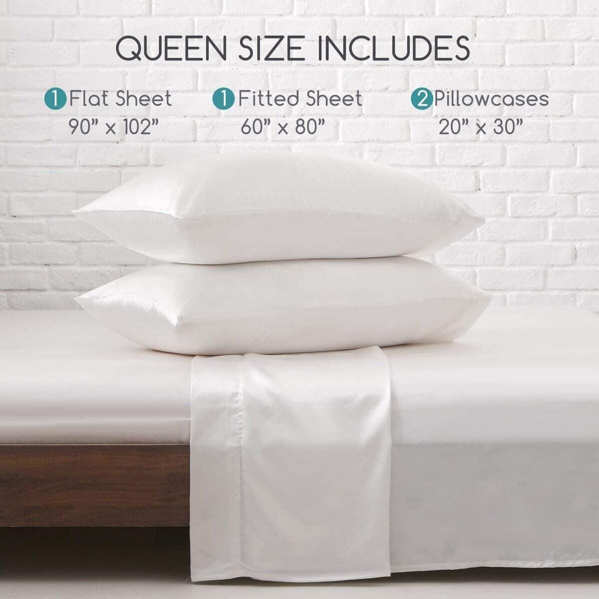 Juego de Sábanas de Satén MR&HM, Queen Size, 4 Piezas, - Imagen 3