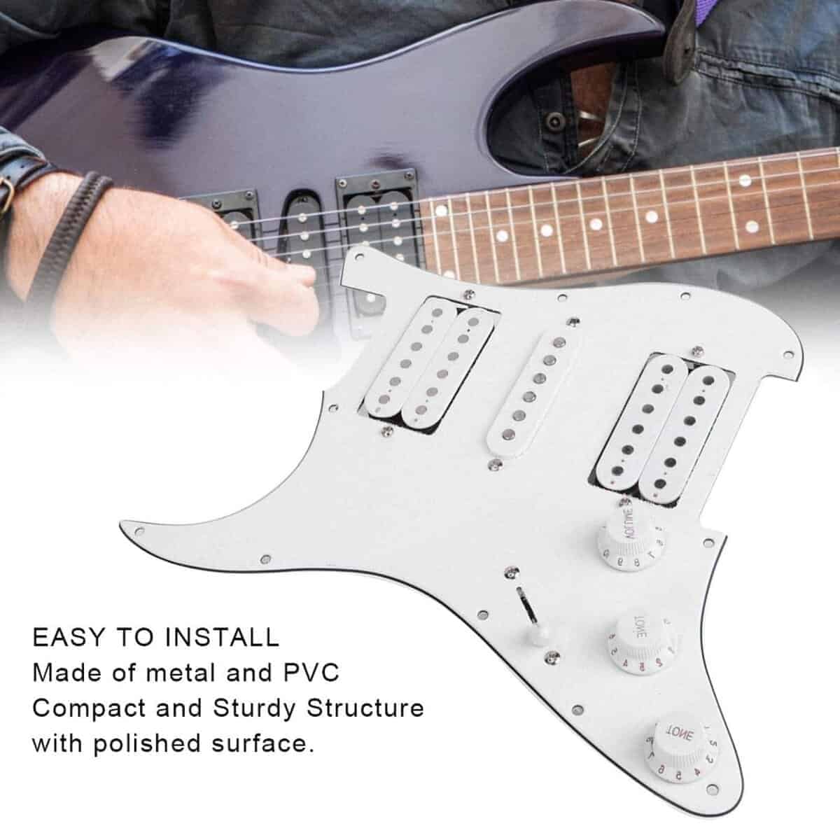 Tablero de Guitarra Eléctrica Cargado Strat Pickguard - Imagen 8