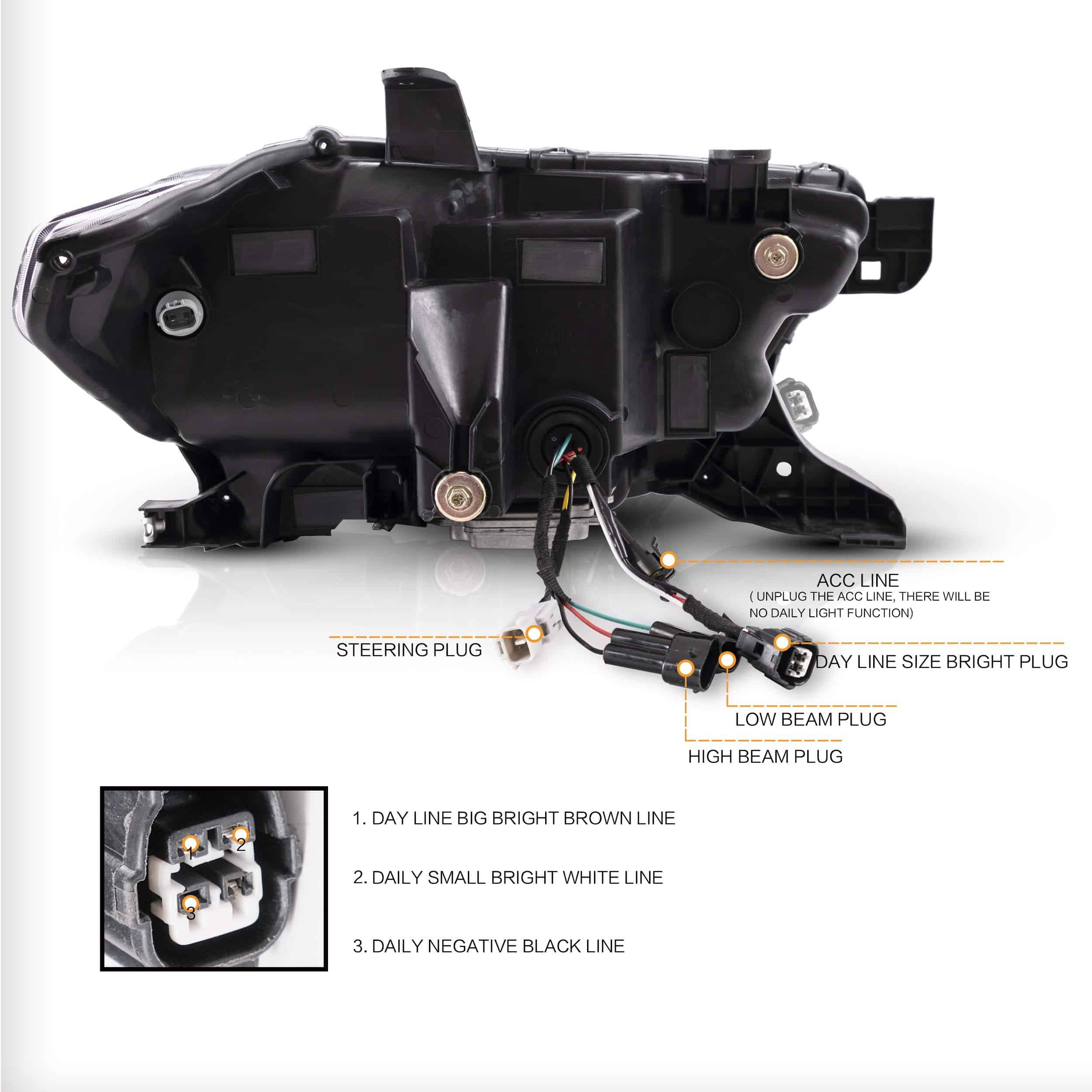 Faros VLAND Fit para Toyota Tacoma 2016-2021 3ra Generación - Imagen 7