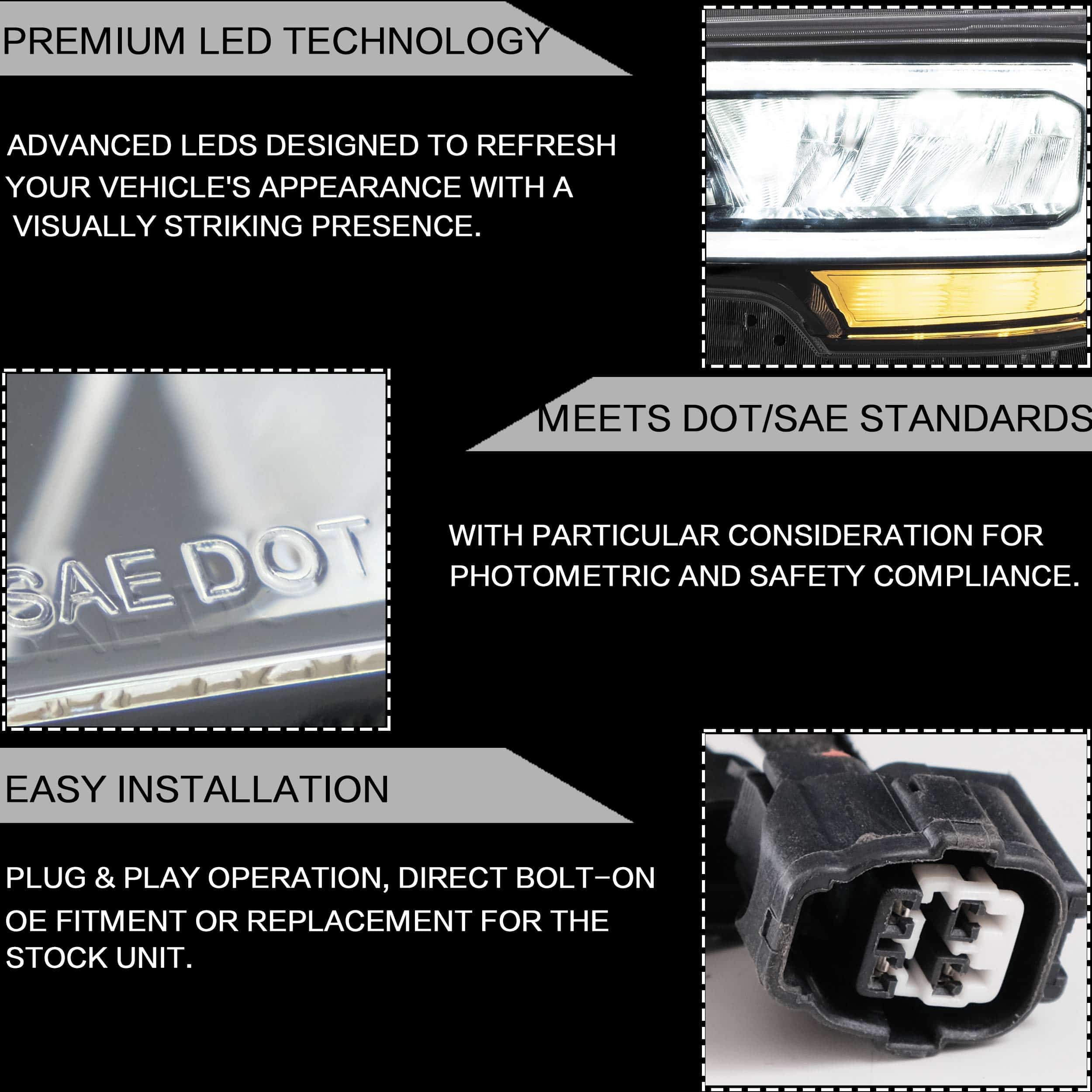 Faros VLAND Fit para Toyota Tacoma 2016-2021 3ra Generación - Imagen 5