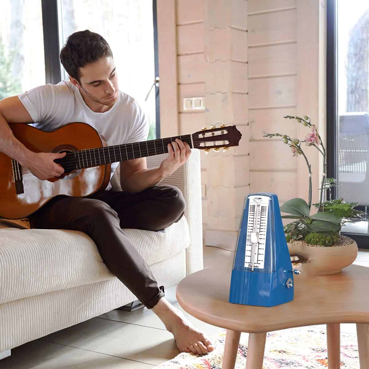 Metronomo Mecánico Sonido Alto Piano Tambor Violin Guitarra - Imagen 8