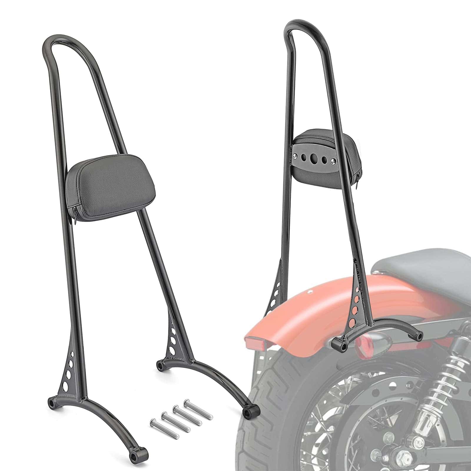 Wsays 21" Alto Respaldo de Pasajero Estilo Clásico Gloss