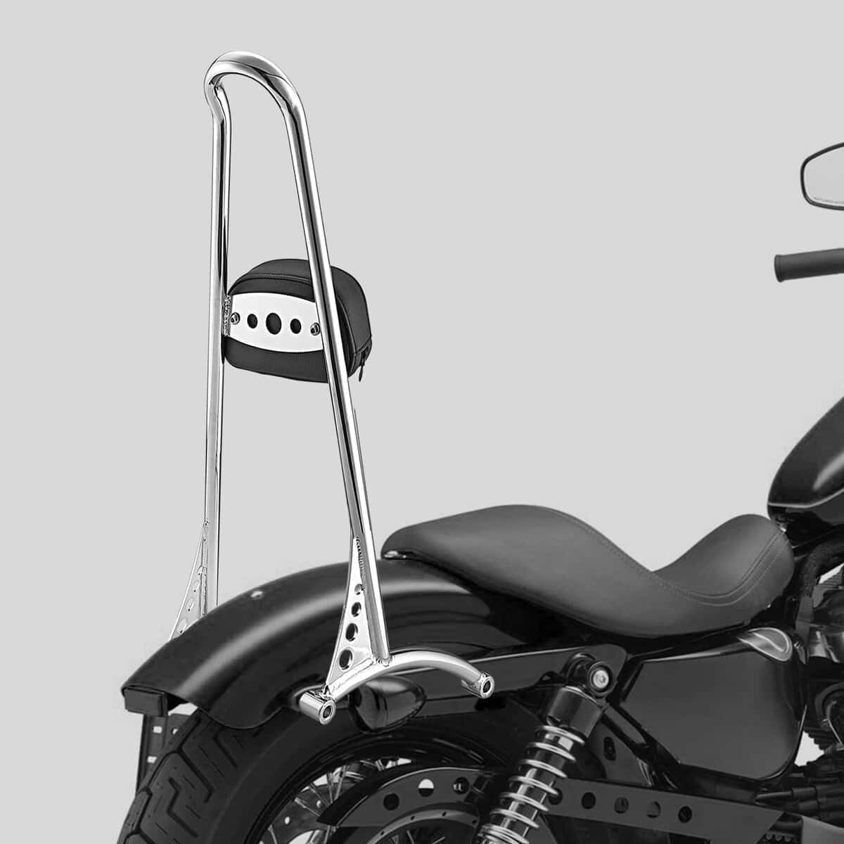 Wsays 21" Sissy Bar Pasajero Respaldo Clásico Cromado - Imagen 3