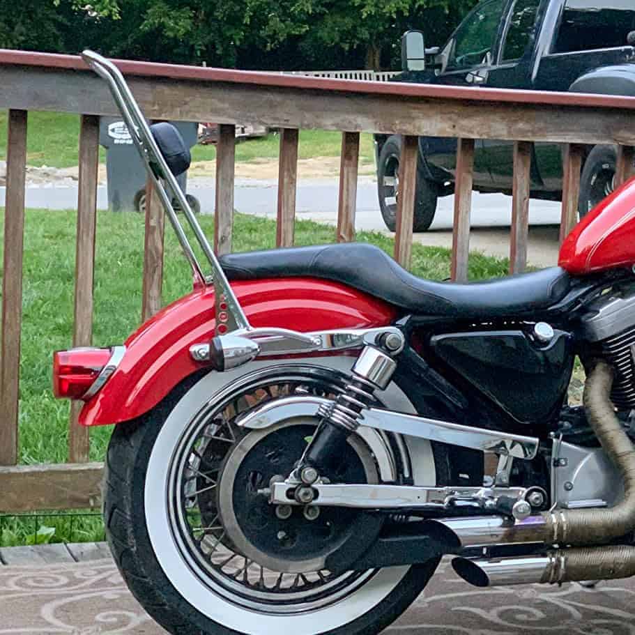 Wsays 21" Sissy Bar Pasajero Respaldo Clásico Cromado - Imagen 8