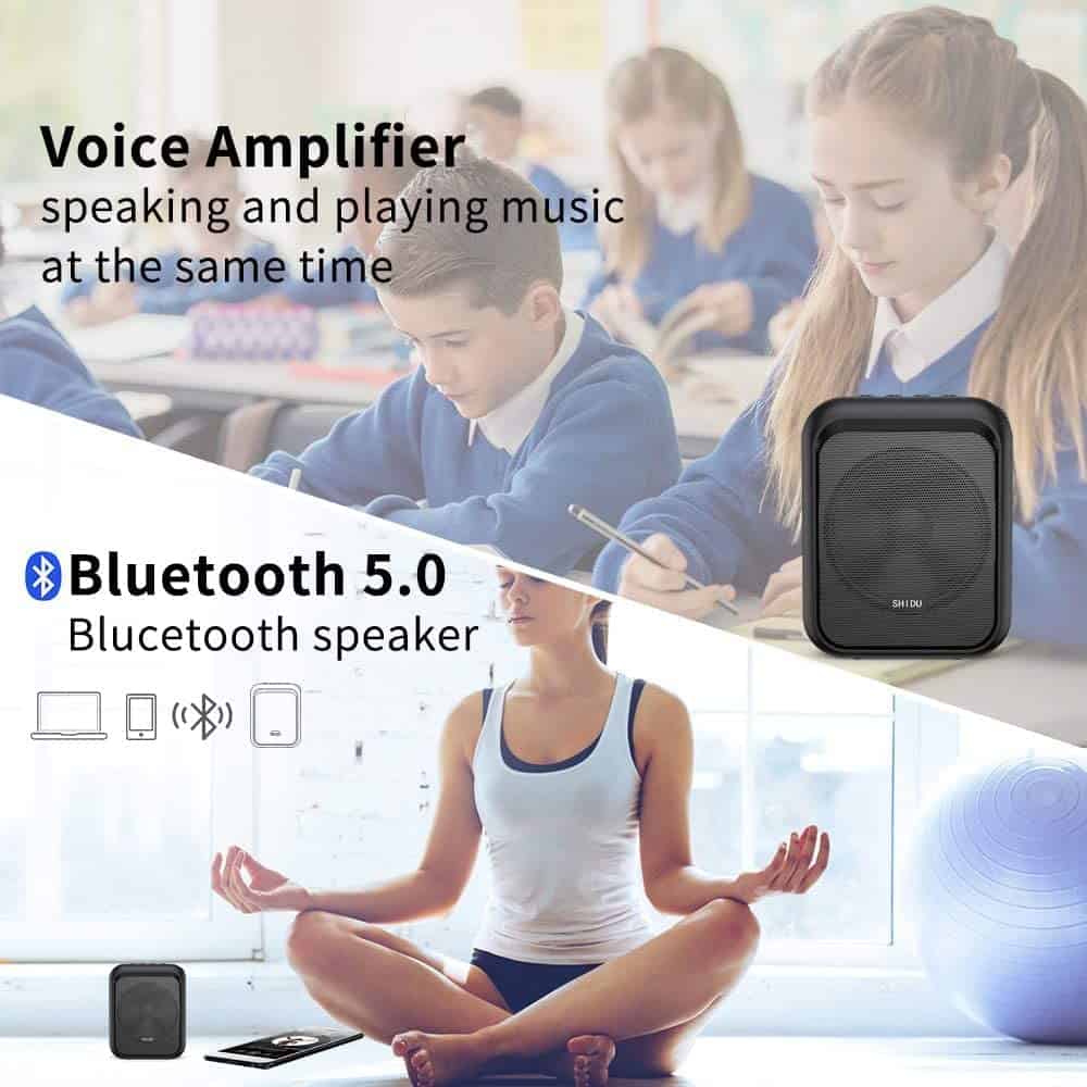Amplificador de voz mini portátil SHIDU con altavoz - Imagen 6
