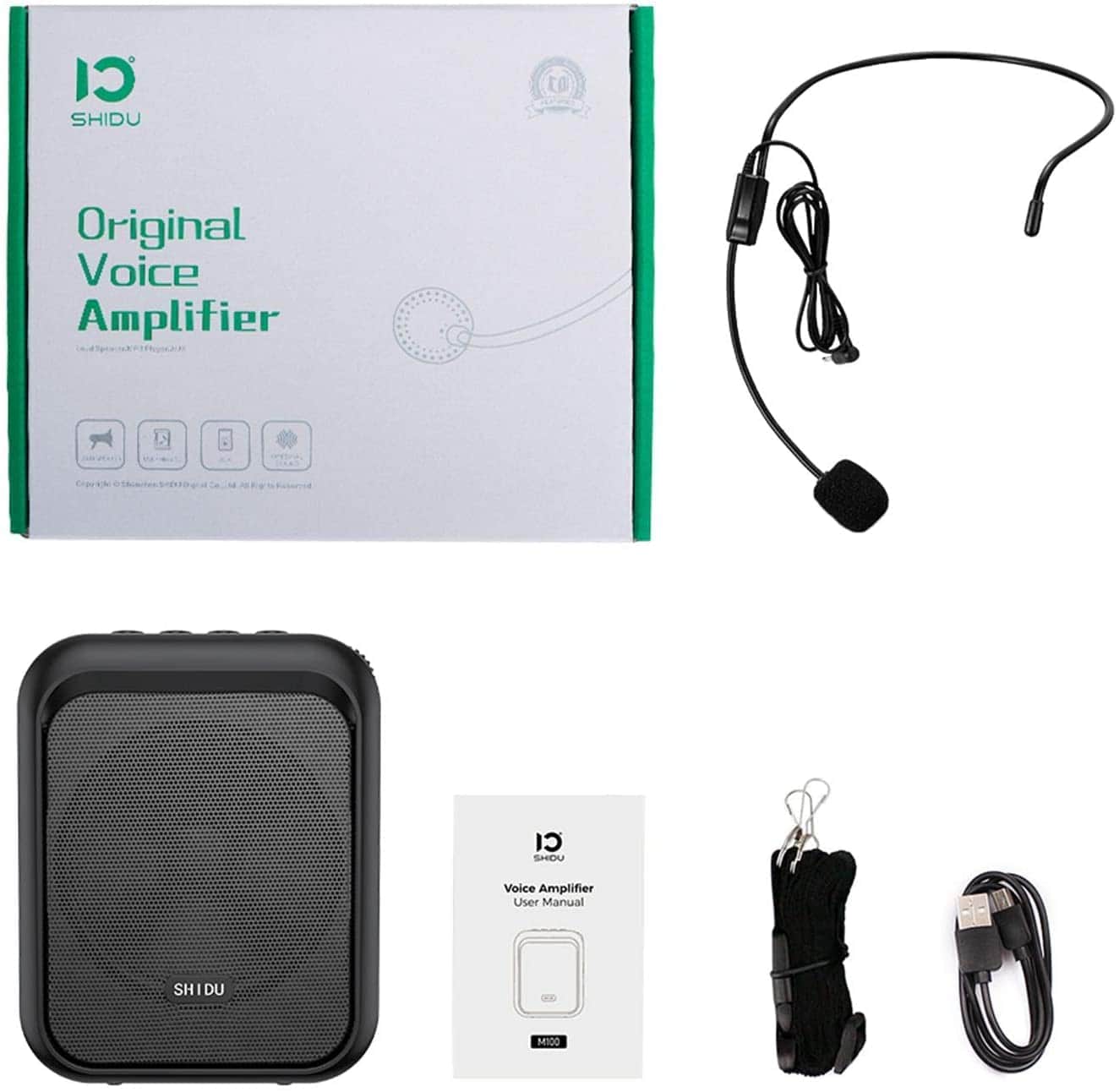 Amplificador de voz mini portátil SHIDU con altavoz - Imagen 8