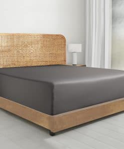 Sábana Ajustable 100% Algodón Orgánico -Gris