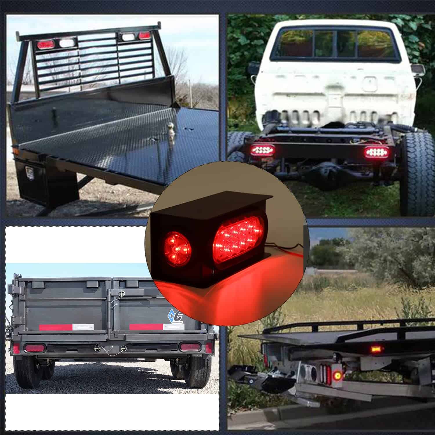 Caja de luz de acero Supoika 2 con luces rojas LED ovaladas - Imagen 10