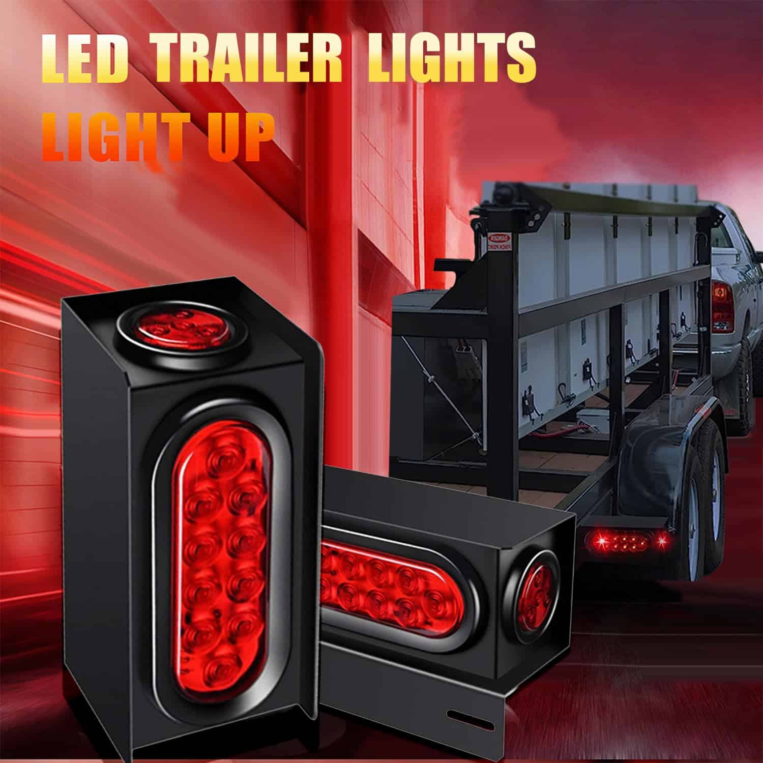 Caja de luz de acero Supoika 2 con luces rojas LED ovaladas - Imagen 9