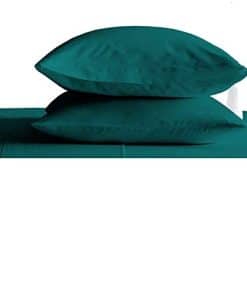 Juego de 2 fundas para almohadas tamaño Queen, 1000 hilos,