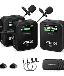 Sistema de Micrófono Lavalier Inalámbrico SYNCO G2(A2) PRO,