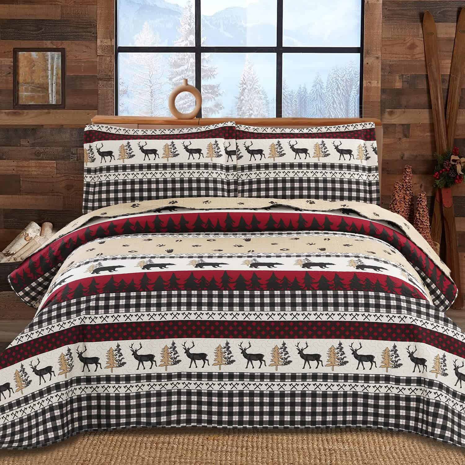 Set de Edredones CHESITY Tamaño Queen Lodge Bedspread